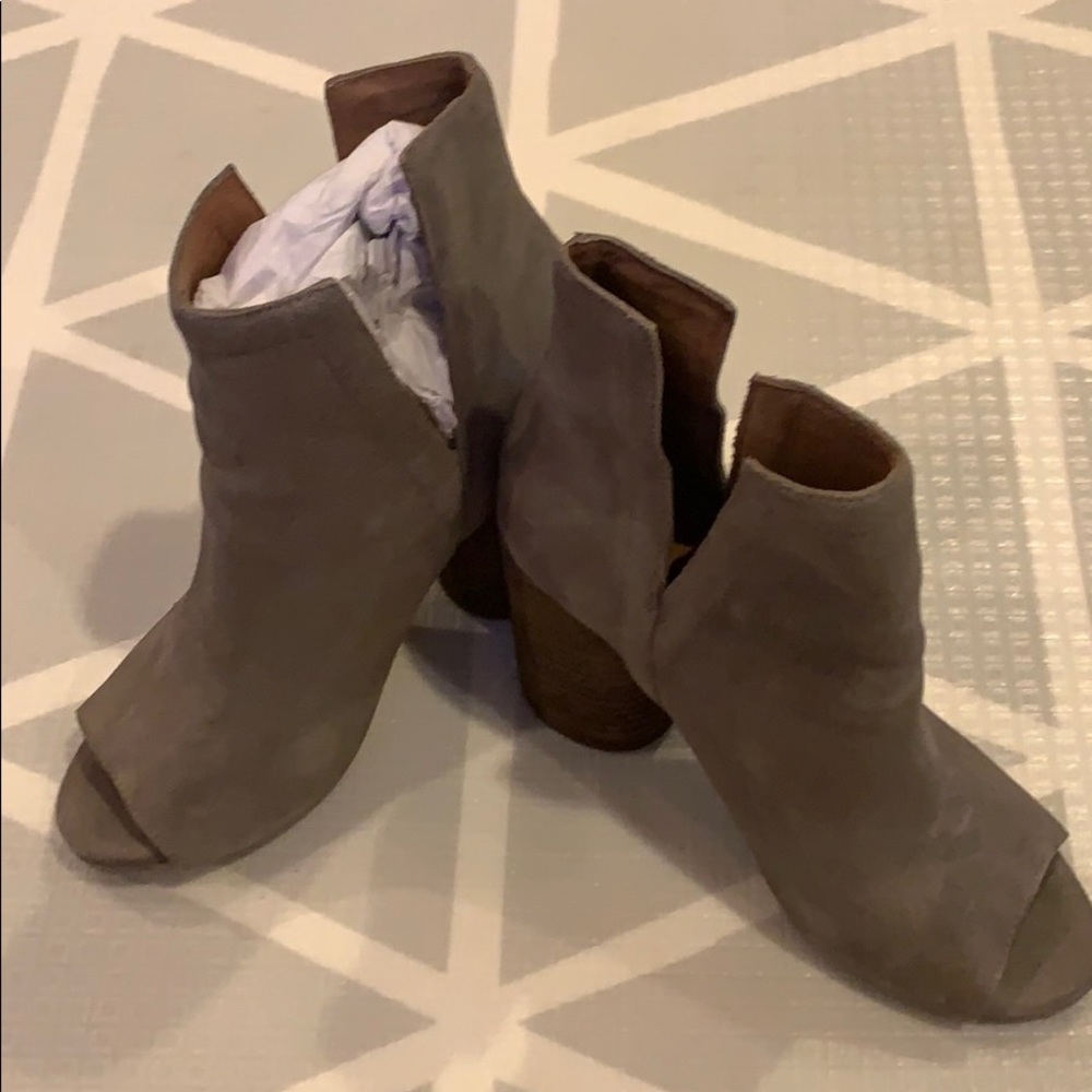 Jeffery Campbell heeled peep toe ankle booties